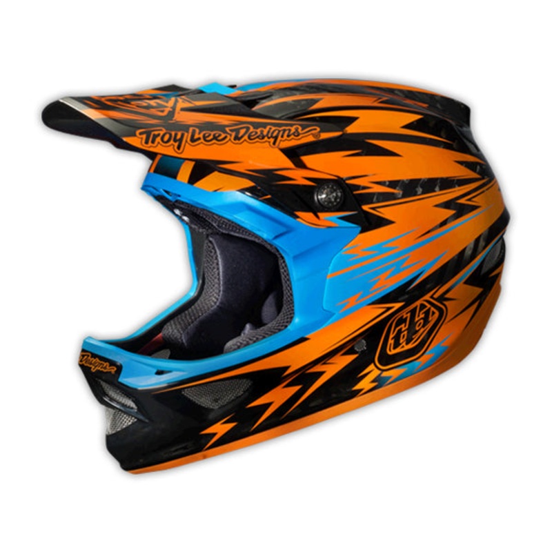Troy Lee 2013 D3 Carbon Helmet-Thunder Orange