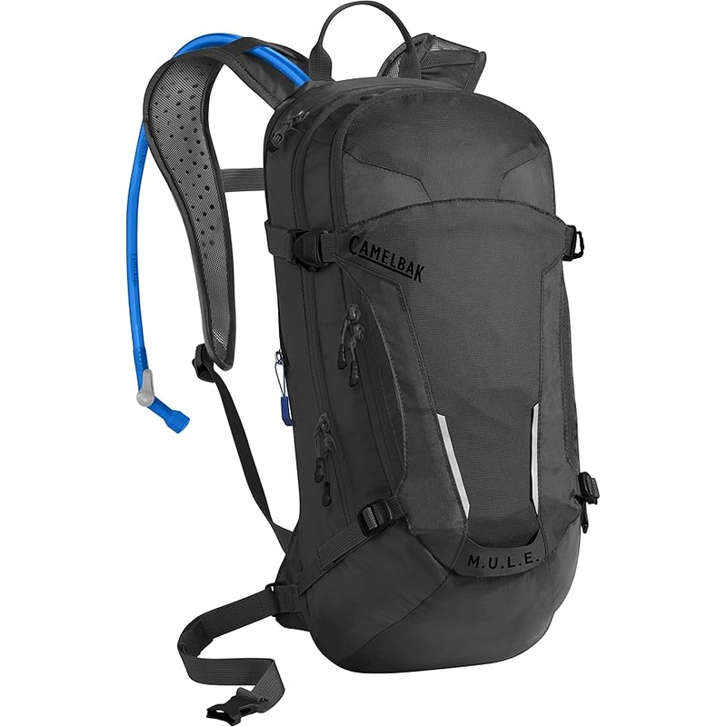 CamelBak M.U.L.E. Mountain Biking Hydration Backpack – Easy Refilling Hydration Backpack – Magnetic Tube Trap – 100oz., Black