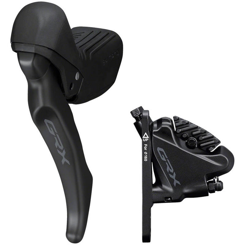Shimano GRX BL-RX610 Brake Lever BR-RX400 Hydraulic Disc Brake Caliper – Left/Front Flat Mount Caliper BLK