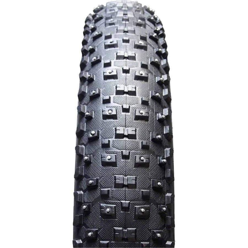 Snowshoe XL Studded Fat Bike Tire 26″ x 4.8″ 120tpi Folding Bead Silica Compound