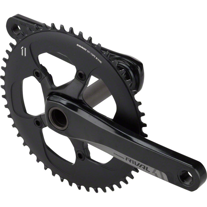 SRAM Rival 1 Crankset – 175mm 10/11-Speed 50t 110 BCD GXP Spindle Interface BLK