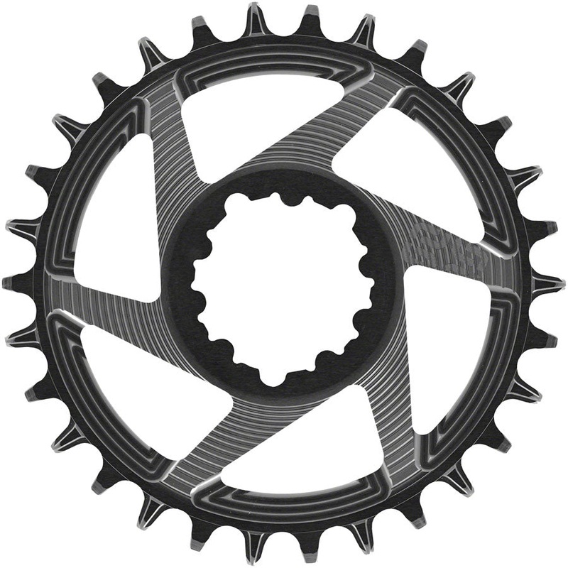 e*thirteen Helix R Chainring – 30t, 11/12-Speed, 3mm Offset, SRAM 3-Bolt DM, Black