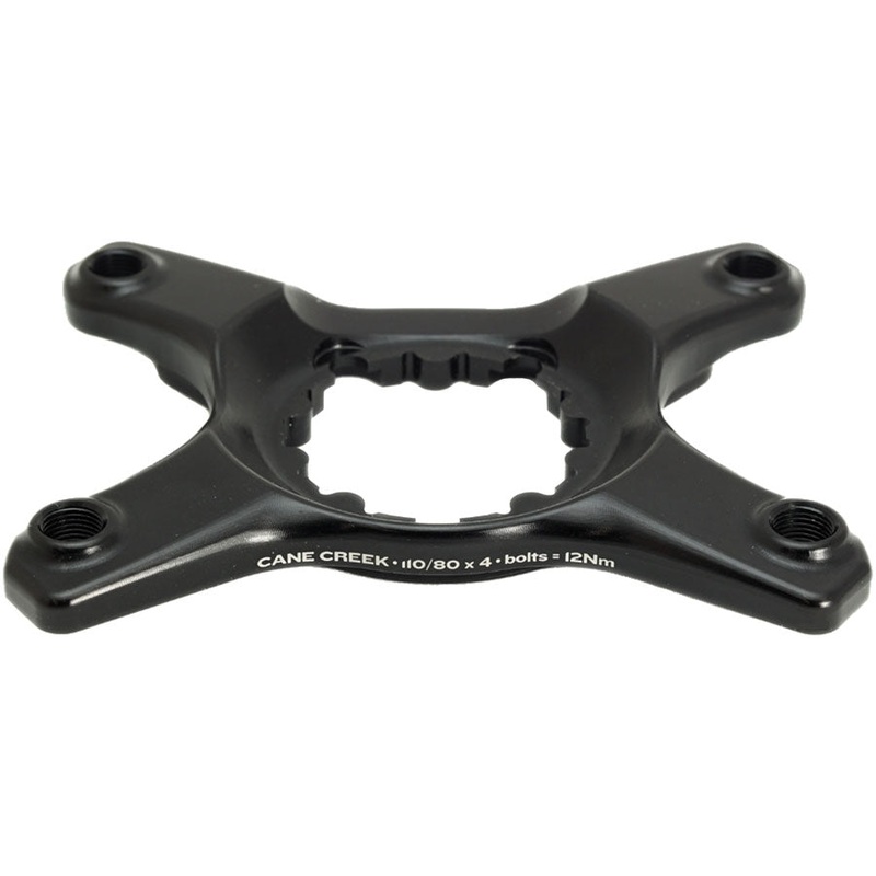 Cane Creek eeWings Chainring Spider – 4-Bolt, 110 and 80 Asymmetric BCD, CC 3-Bolt Mount Type, Shimano GRX 1x and 2x