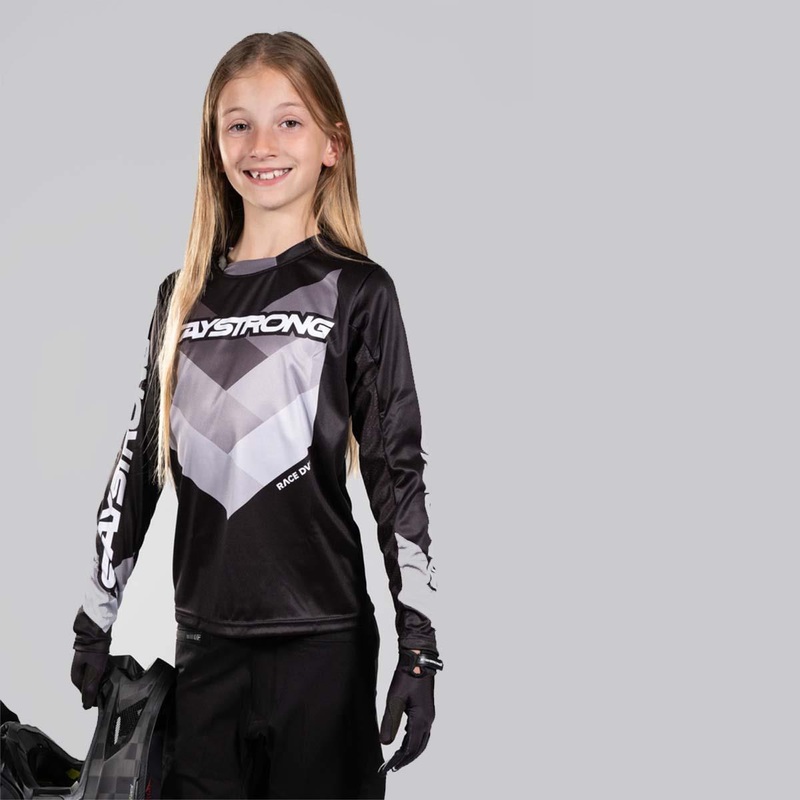 Stay Strong Youth Chevron Race Jersey – Black