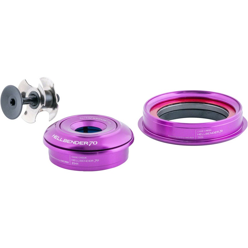 Cane Creek Hellbender 70 Lite Headset – ZS44/28.6/H8 Upper | ZS56/40 Lower Tapered Purple