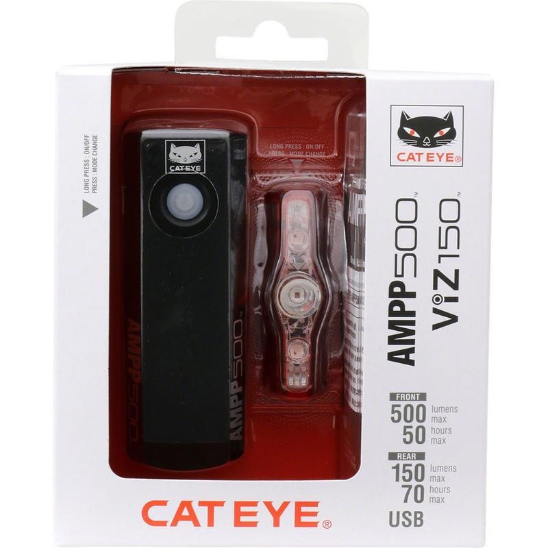 CatEye AMPP500S / VIZ150 Headlight/Taillight Set Bicycle Lights