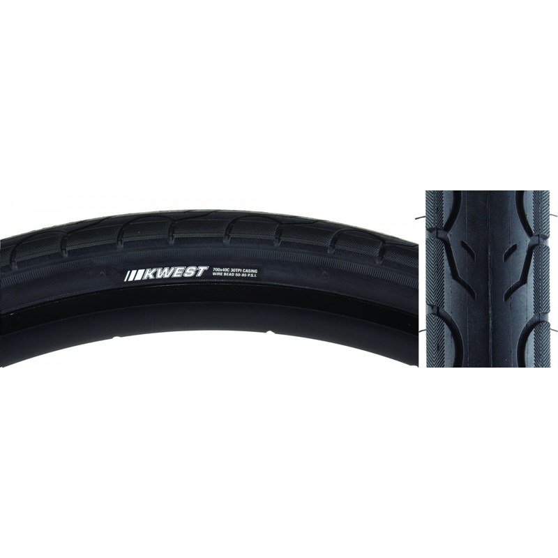 Tire Ken Kwest 700X40 Black/Bk Src/30 Wire 85Psi