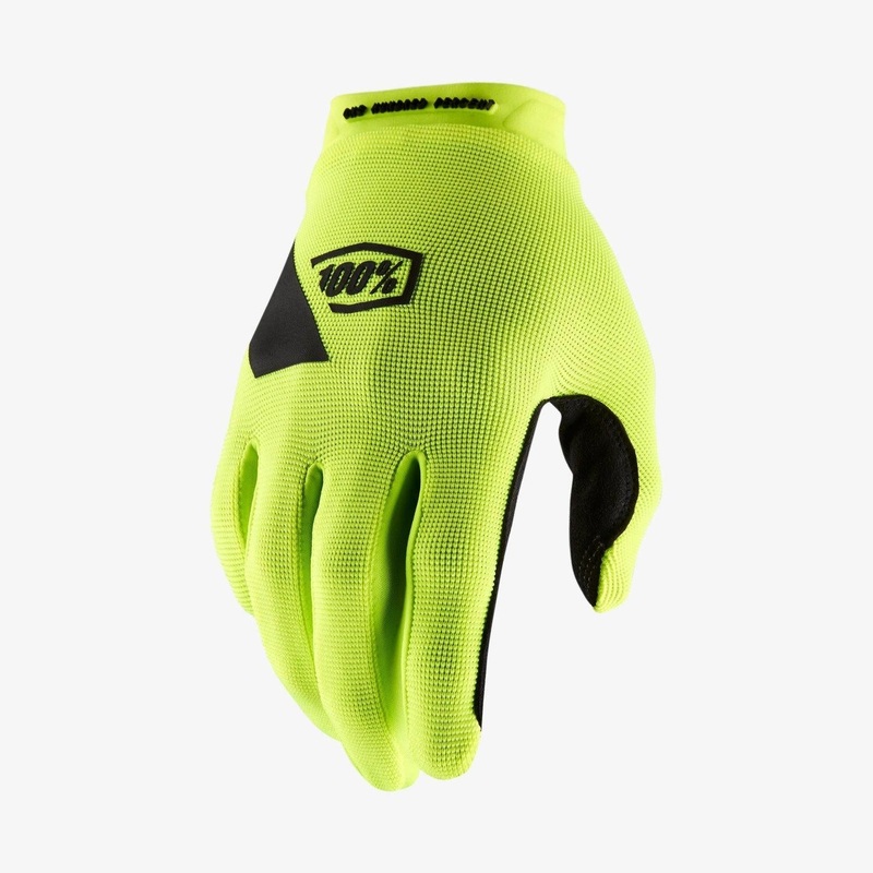 100% Ridecamp Race Gloves – Fluo Yellow