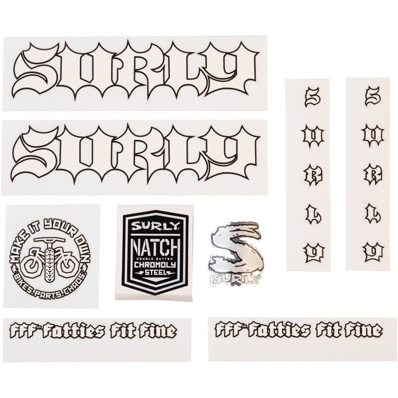 Surly Born to Lose Decal Set – White