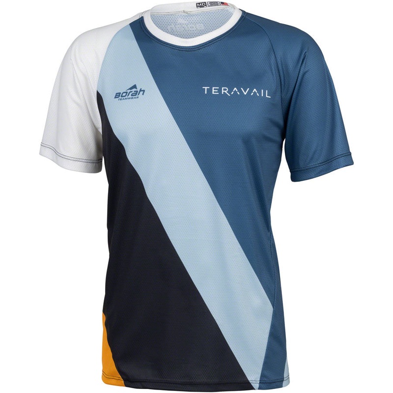 Teravail Waypoint Men’s MTB Jersey – White, Blue, Lite Blue, Black, Gold, X-Large
