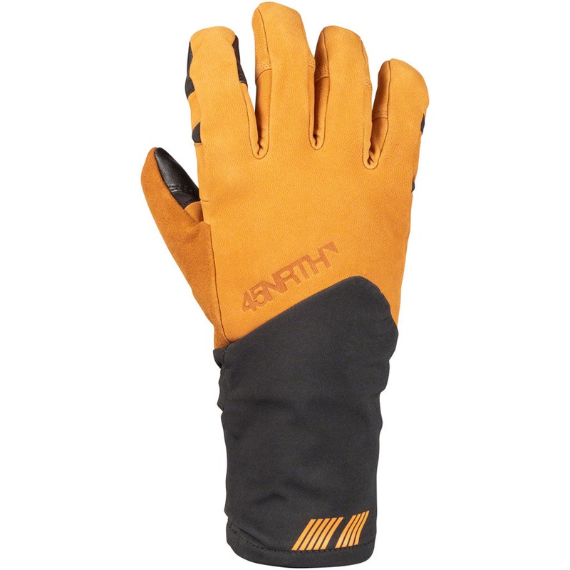 45NRTH 2023 Sturmfist 5 LTR Leather Gloves – Tan/Black Full Finger Medium