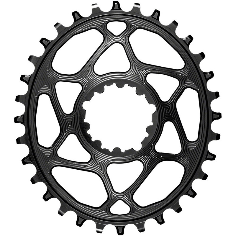 absoluteBLACK Oval Direct Mount Chainring – 32t SRAM 3-Bolt Direct Mount 3mm Offset Requires Hyperglide+ Chain BLK