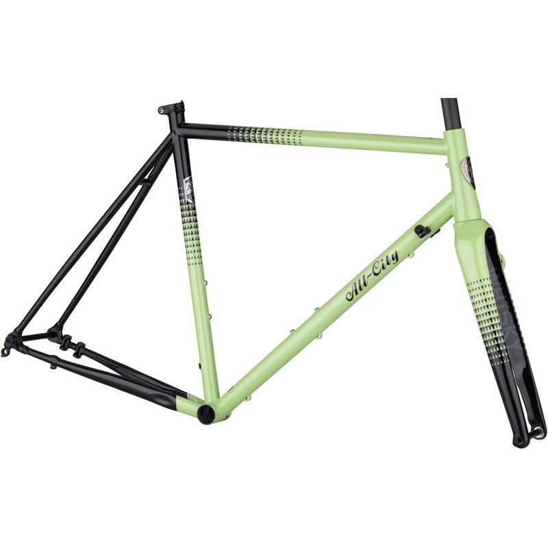 All-City Zig Zag Frameset – 700c, Steel, Honeydew Bling, 46cm