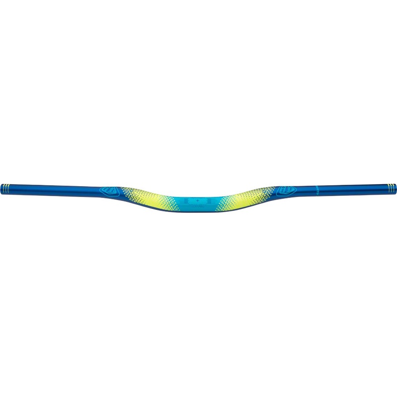 TruVativ Descendant Troy Lee Design Al 800mm Width 25mm Rise, Starburst Cyan Blue/Black