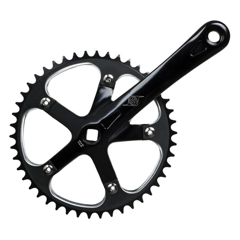 Track/SS 175×46 103mm JIS Square Taper crankset black/black
