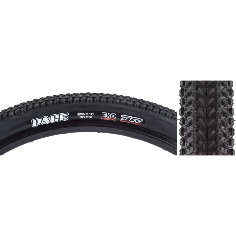 Maxxis Pace Tire – 29 x 2.10 Tubeless Folding Black Dual EXO