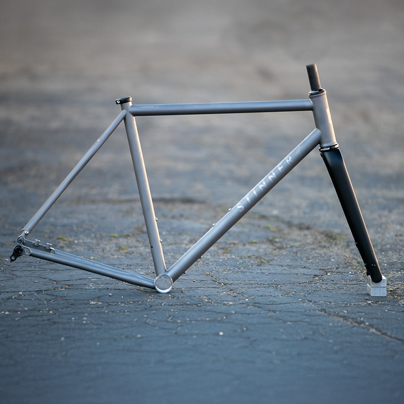 Stinner Carrizo Podium Frameset, Polished Ti Logo