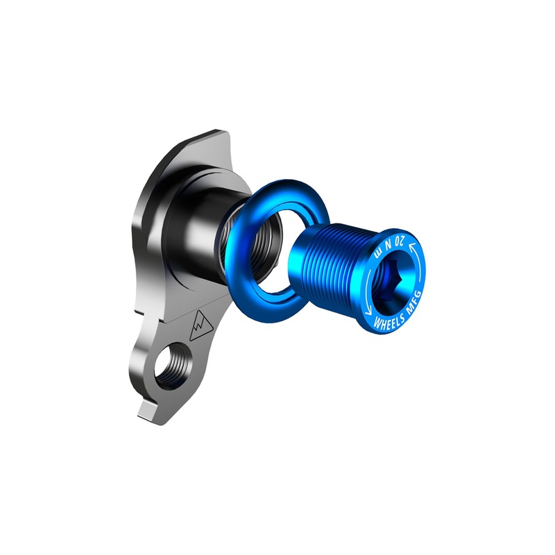 Wheels Manufacturing Universal Derailleur Hanger – 487-5 For Trek ABP MTB Frames designed to accept SRAM UDH BLK/Teal