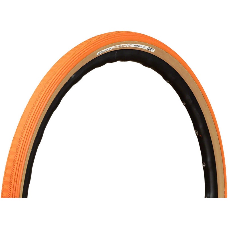 Panaracer GravelKing SS Tire – 700 x 38 Tubeless Folding Sunset Orange/Brown