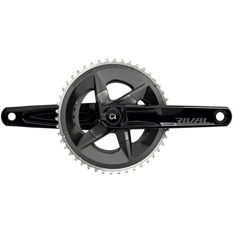 SRAM Rival AXS Crankset Quarq Power Meter – 165mm 12-Speed 46/33t Yaw 107 BCD DUB Spindle Interface BLK D1