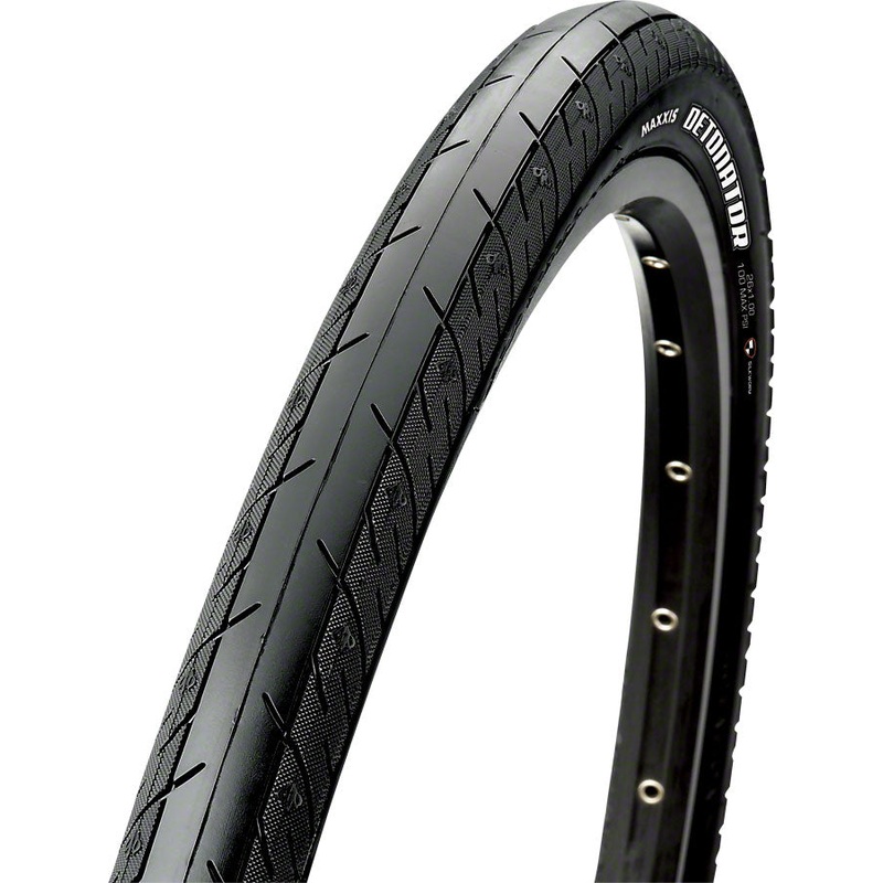 Maxxis Detonator Road Bike Tires  Durable Clincher Wire Bead, Dual Compound Tread, Silkworm Technology, 700c Sizes for Racing & Training