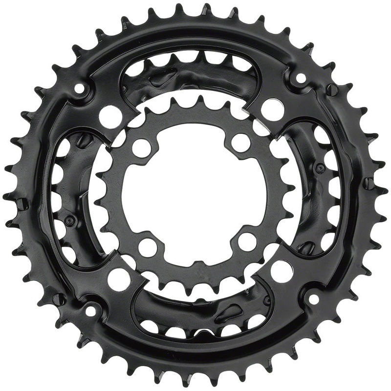 Samox 304ASS Chainring Set – 44/32/22t 104/64 BCD Aluminum Outer Ring Steel Middle/Inner Ring BLK