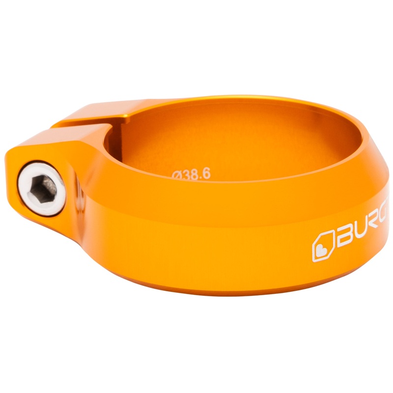 Burgtec Seat Clamp – 38.6mm Diameter – Iron Bro Orange