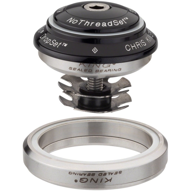 Chris King DropSet 2 Headset – 1-1/8 – 1.5″ 42/52mm 45 Deg Black