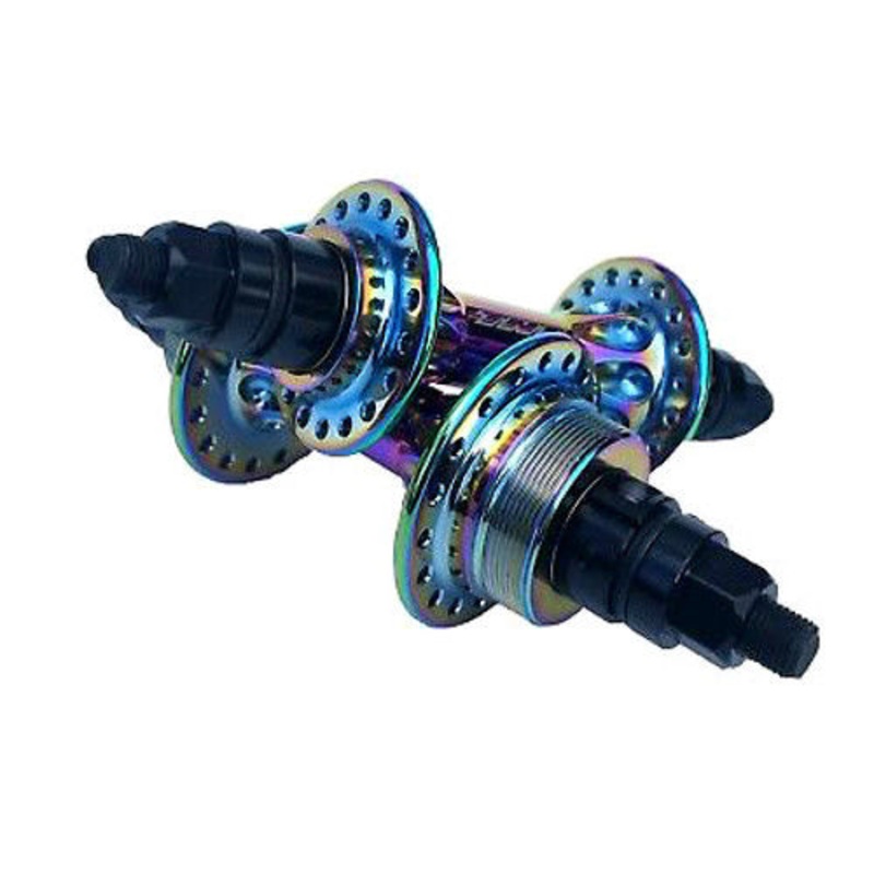 TNT Derringer Sealed BMX Flip/Flop Freewheel Hubset – 36h – 3/8″ axle – Oil Slick