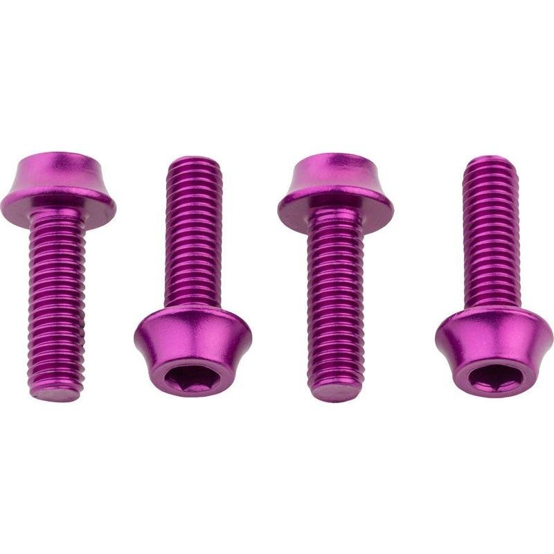 Wolf Tooth Water Bottle Cage Bolts – Set/4 Aluminum Purple