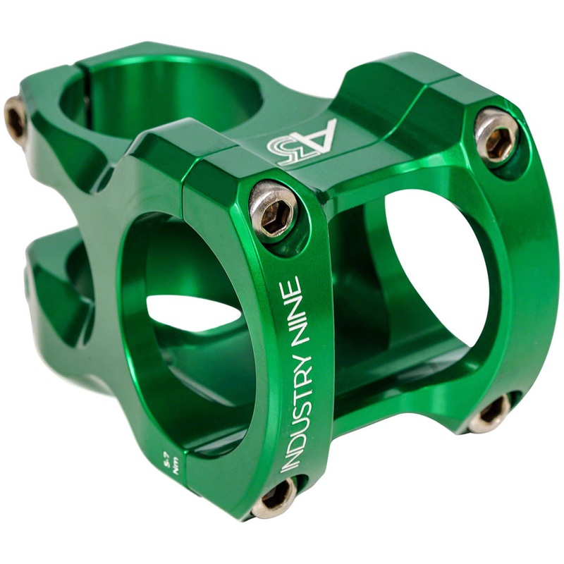 Industry Nine A318 Stem – 40mm 31.8mm Clamp +/-4.4 1 1/8″ Aluminum Green