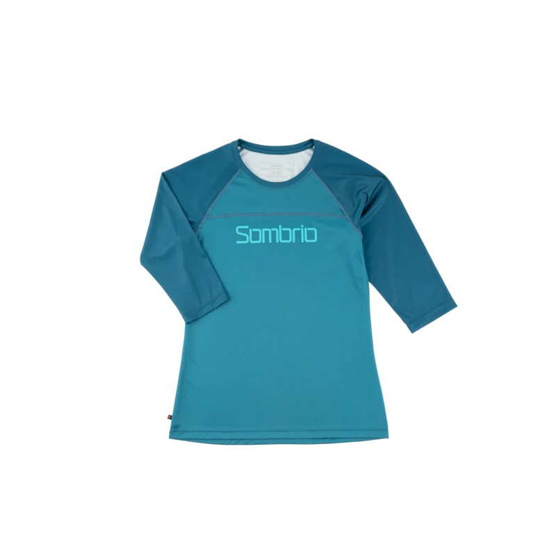 Sombrio Noble 2 3/4 Sleeve MTB Jersey – Womens – Sombrio-Boreal Blue-Midnight Blue