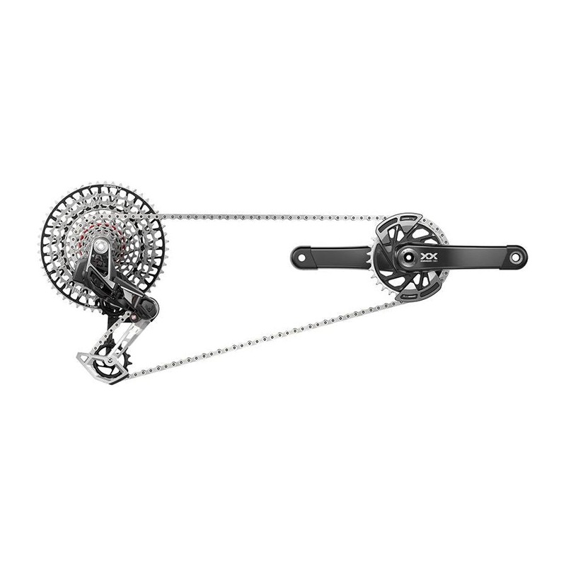 SRAM XX T-Type Groupset – 165mm Crank Arms, 32T Ring, Derailleur, Shifter, 10-52t Cassette