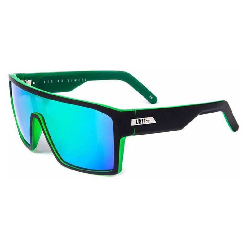 Unit Command Polarised Sunglasses – Matt Black-Green-Green Mirror