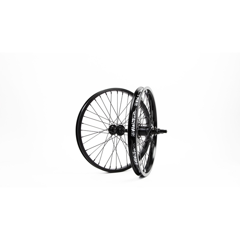 8″ OEM WHEELSET 36 HOLE 3/8″ LOOSE FRONT, 4MM SEALED REAR CASSETTE 9T ALL BLACK