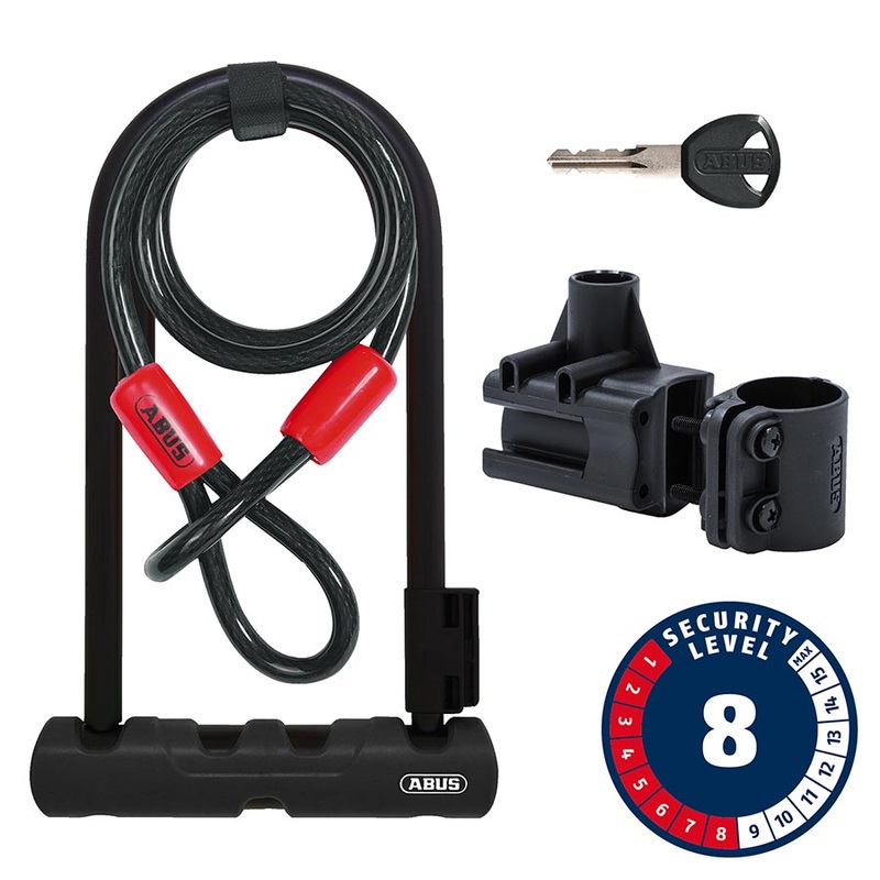 Abus Ultra 410K + Cobra U-Lock Key 12mm 170x230mm 6.7×9 Black