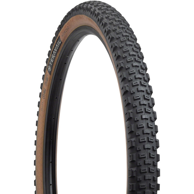 Teravail Honcho Tire – 29 x 2.4, Tubeless, Folding, Tan, Durable, Grip Compound