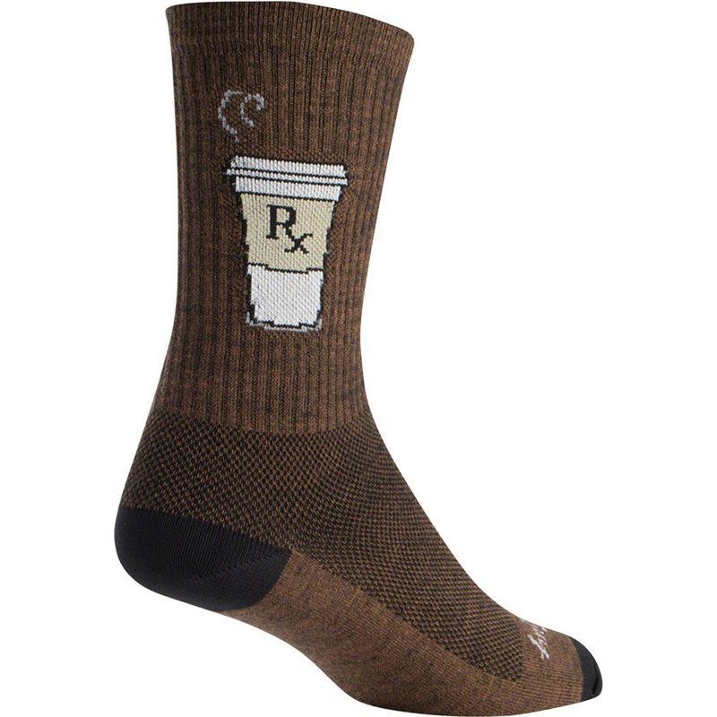 SockGuy Wool Addict Socks – 6inch Brown Large/X-Large