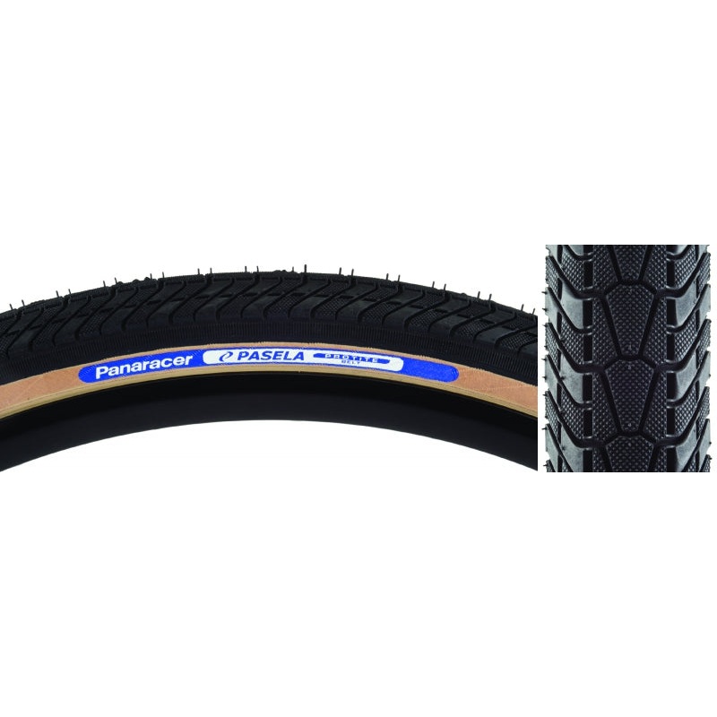 Panaracer Pasela ProTite Tire – 27 x 1-1/8 Clincher Wire Black/Tan 60tpi