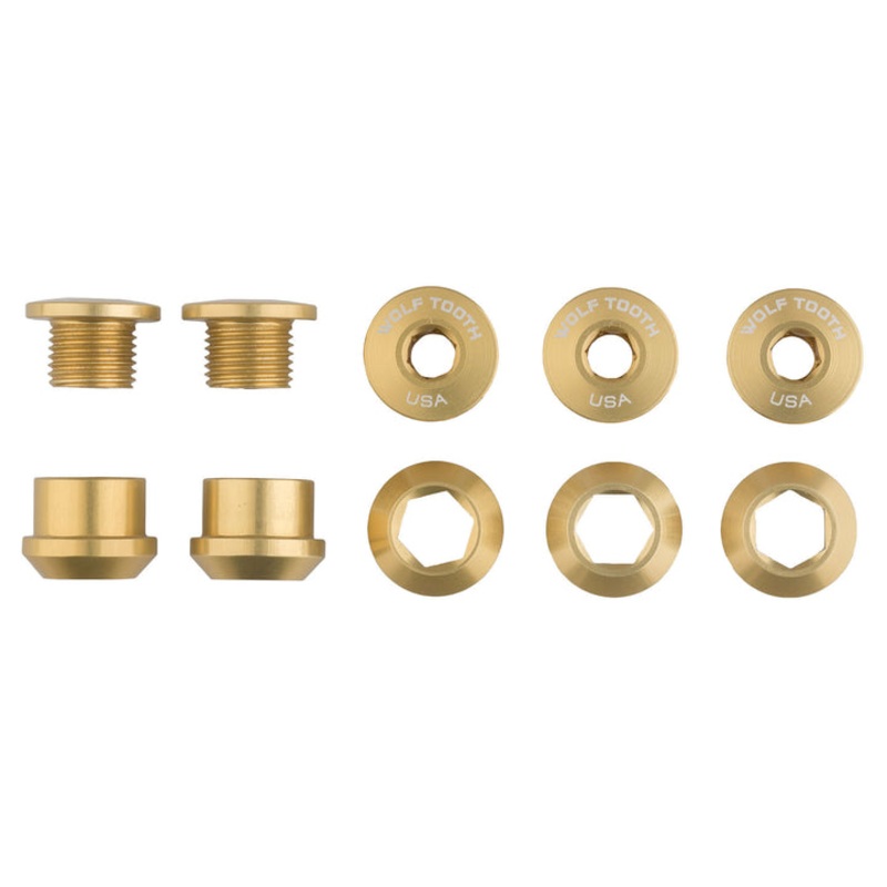 Wolf Tooth Components Chainring Bolt & Nut Set – 1X – Gold