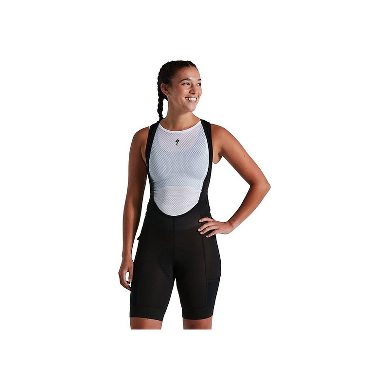 2022 SPECIALIZED MOUNTAIN LINER BIB SHORT W/SWAT WOMEN SHORT – Black, LARGE