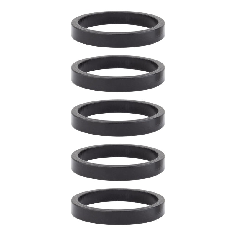 Wheels Manufacturing Aluminum Headset Spacer – 1-1/8″ 5mm Black 5-pack