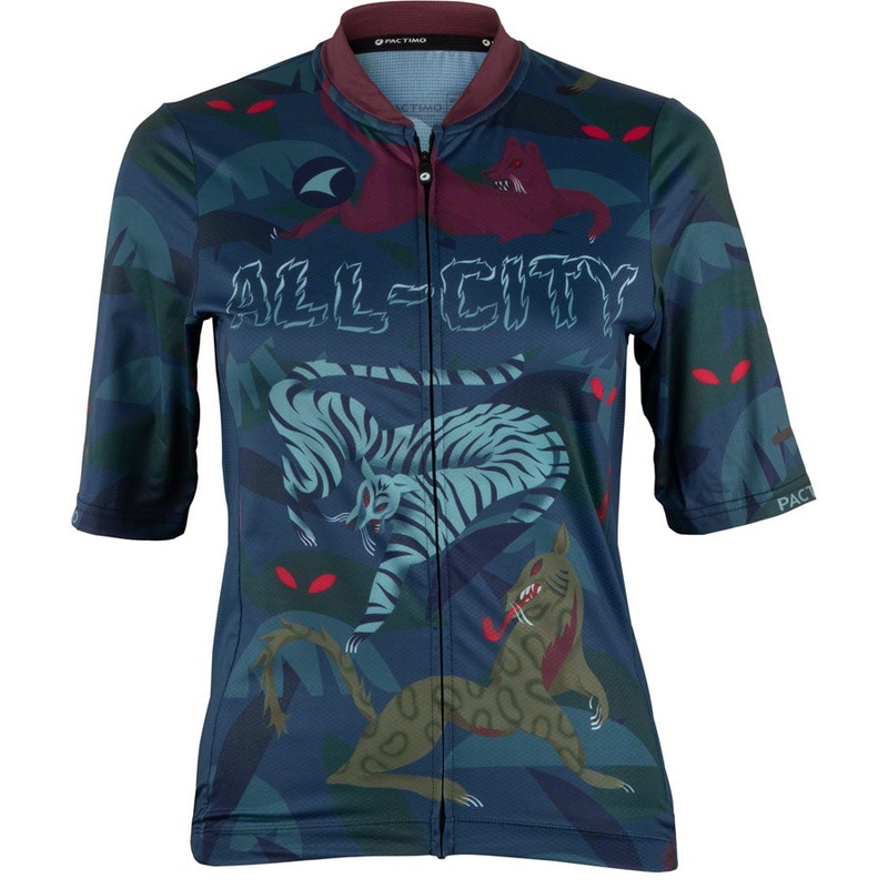 All-City Night Claw Women’s Jersey – Dark Teal, Spruce Green, Mulberry, Large