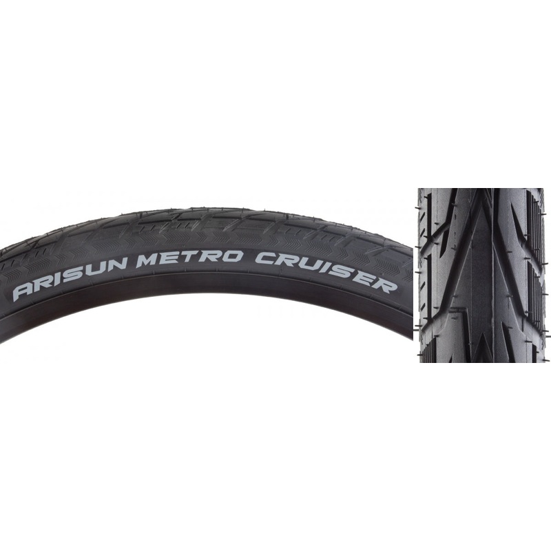 Arisun Metro Cruiser 700×40 Wire TPI 30 PSI 75 Black/Black Reflective Road Tire T070113