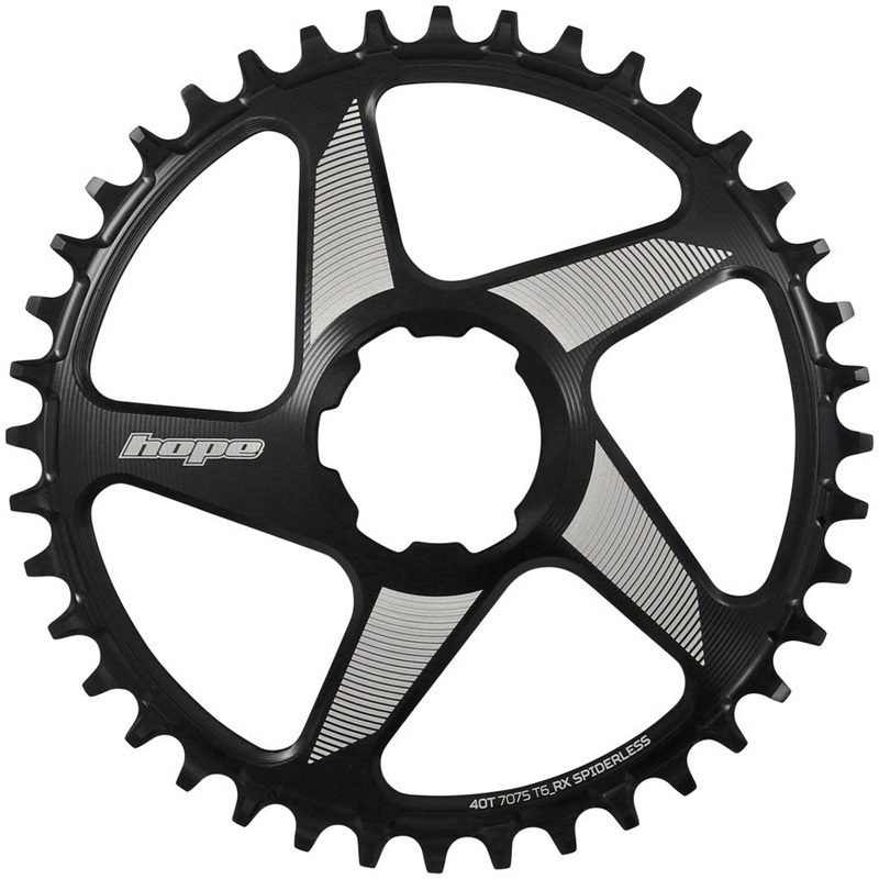 Hope RX Spiderless Chainring – 40t, Hope Direct Mount, Black