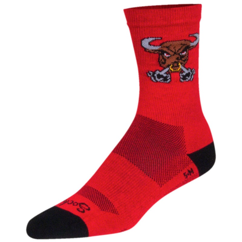 SockGuy Crew Bullish Socks – 6″ Red Small/Medium