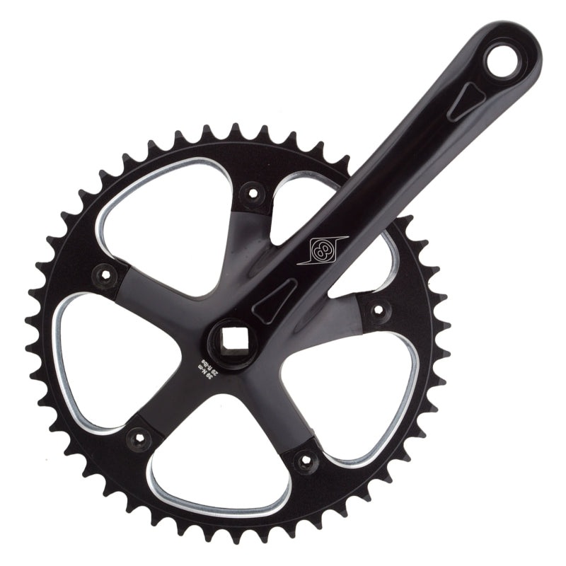 Track/SS 170×46 103mm JIS Square Taper crankset black/black