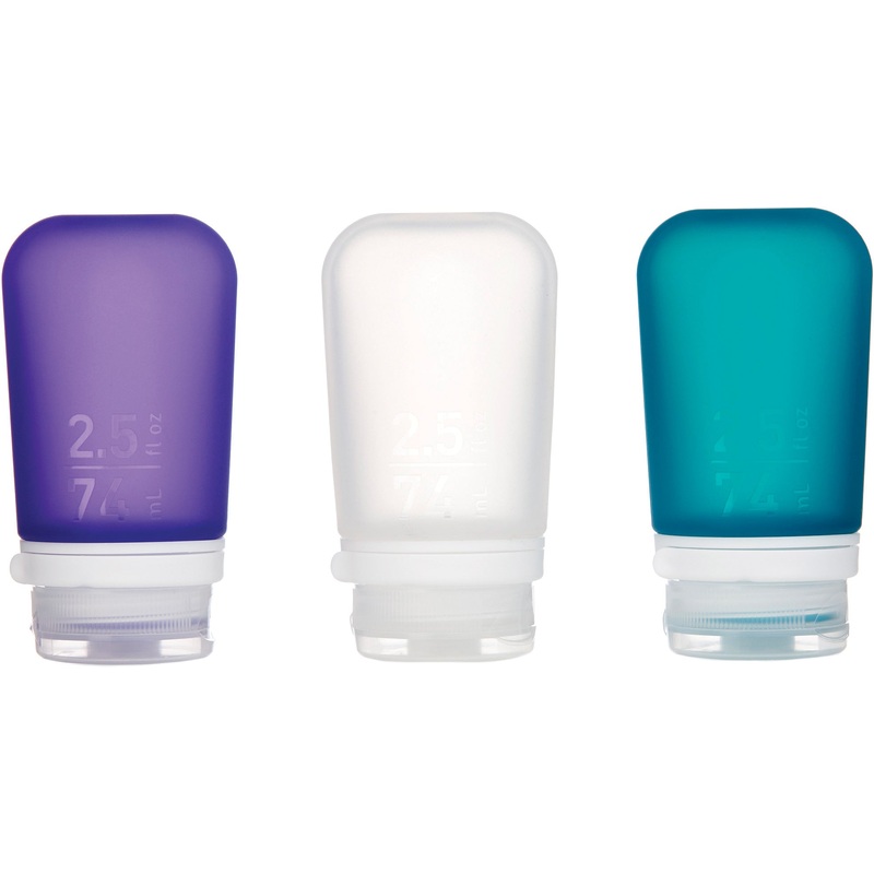 Travel in Style with Humangear Gotoob+ 3-Pack Medium Clear/Purple/Teal Travel Containers