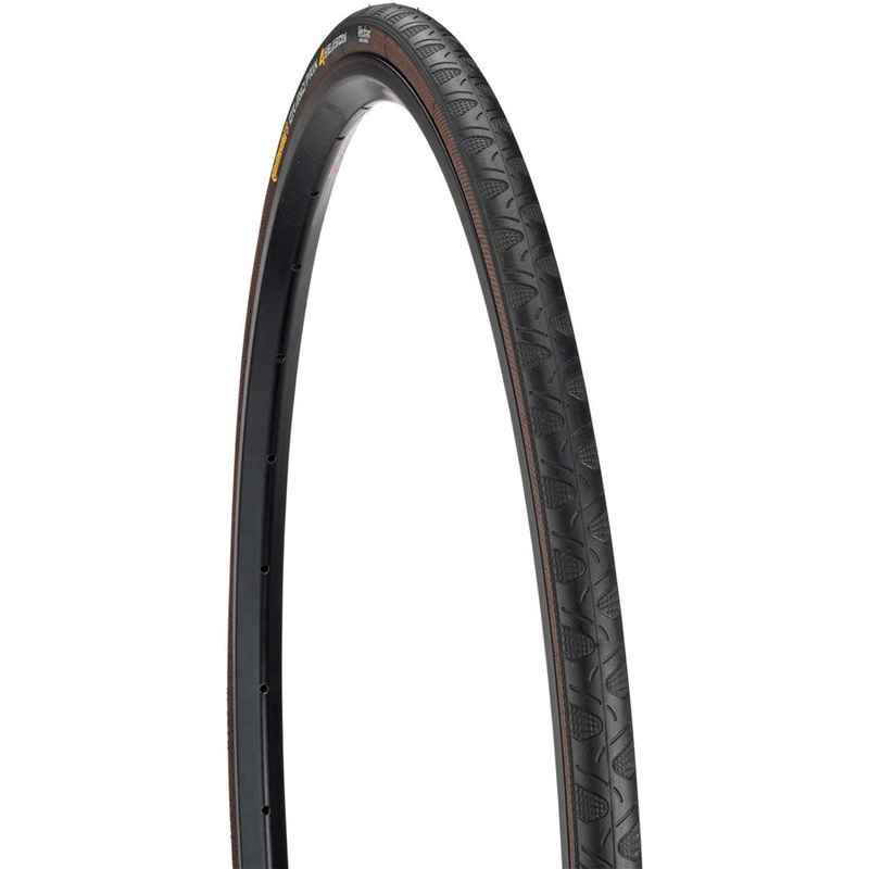 Continental Grand Prix 4-Season Tire – 700 x 28, Clincher, Folding, Black/Brown