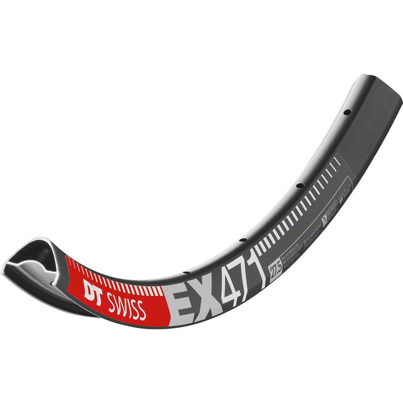 DT Swiss EX 471 27.5 Tubeless Ready Disc Rim 28h Black Squorx Nipples Washers